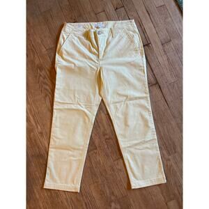 Loft The Monroe Slim Yellow Ankle Chino Pant Women's 8